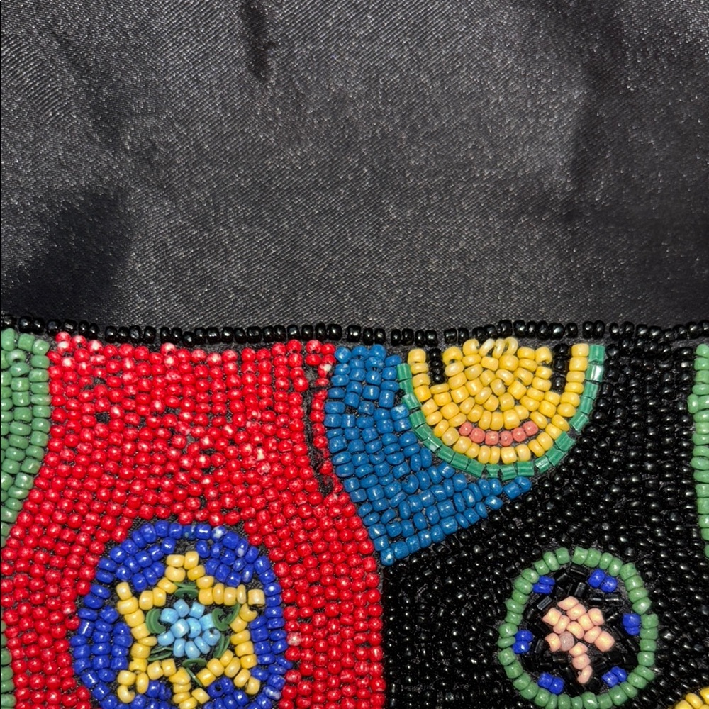 Staud Tommy Beaded Bag- Black Millefiori - Picture 5 of 7